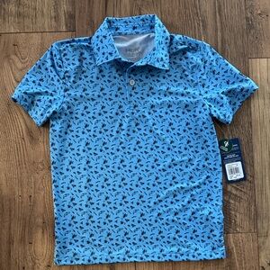 Huk Kids Blue Printed Polo Shirt